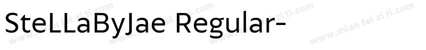 SteLLaByJae Regular字体转换